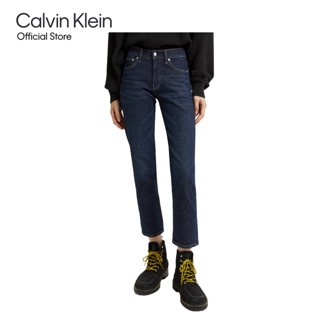 Calvin Klein กางเกงยีนส์ผู้หญิง SS22 รุ่น J217940 1BJ ทรง MR BOY - สีน้ำเงินเข้ม