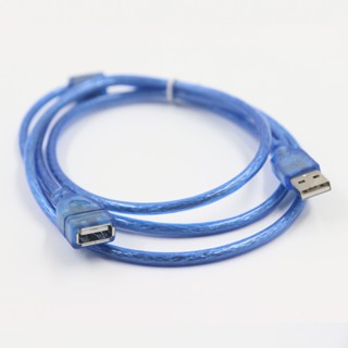 สายเคเบิลต่อขยาย USB 2.0 ตัวผู้ เป็นตัวเมีย ความเร็วสูง 1.5 ม. 3 ม. 5 ม. 10 ม. สีฟ้าใส