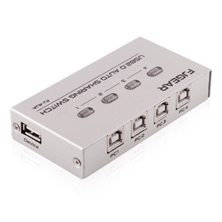 Fj-2ua/4ua อุปกรณ์สวิตช์แชร์เครื่องพิมพ์ 2/4 พอร์ต USB เข้า 2/4 ออก 1