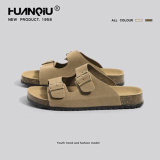 Universal Retro Birkenstock ผู้หญิง 2023 ฤดูร้อนใหม่แฟชั่นรองเท้าแตะและรองเท้าแตะ Outerwear ด้านล่างนุ่ม Flip Flop รองเท