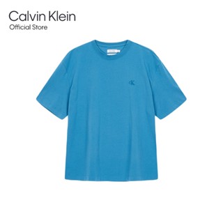 CALVIN KLEIN เสื้อยืดผู้ชาย ทรง Relaxed  รุ่น 40HM229 CFG - สีฟ้า