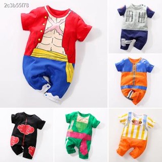 【Cool play】ชุดรอมเปอร์ทารกเด็กวัยหัดเดิน One Piece Luffy Dragon Ball Naruto Kids Doctor Chopper Jumpsuit Infant Costume