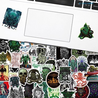 Calciwj 50Pcs Graffiti Sticker Rich Patterns Removable Self-adhesive Clear Print Skull Horror Sticker Diary