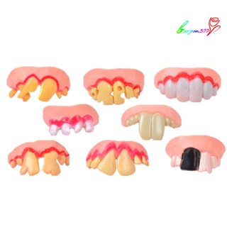 【AG】Funny Goofy Fake Vampire Denture Teeth Halloween Decor Prop Toys Gift