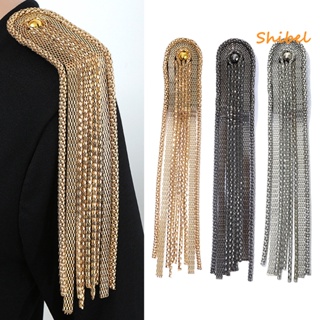 HOT_ เข็มกลัด Pin ทำด้วยมือลูกปัดยาวพู่คลาสสิกตกแต่ง DIY ผู้ชายผู้หญิง Epaulette ไหล่เครื่องประดับเสื้อผ้าอุปกรณ์เสริม