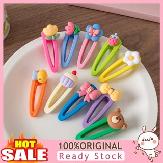 [B_398] Korean Style Candy Color Girl Hairpin Cute Bear Decor Hair Clip Hair Accessories