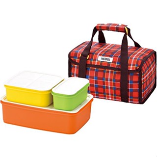 Thermos เทอร์มอส Bento Box Family Fresh Lunch Hunch Box สีแดง DJF-4003 k1606