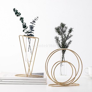 [DOUBLE] Nordic Chic Flower Plant Hydroponic Vase Terrarium Iron Frame Ornaments