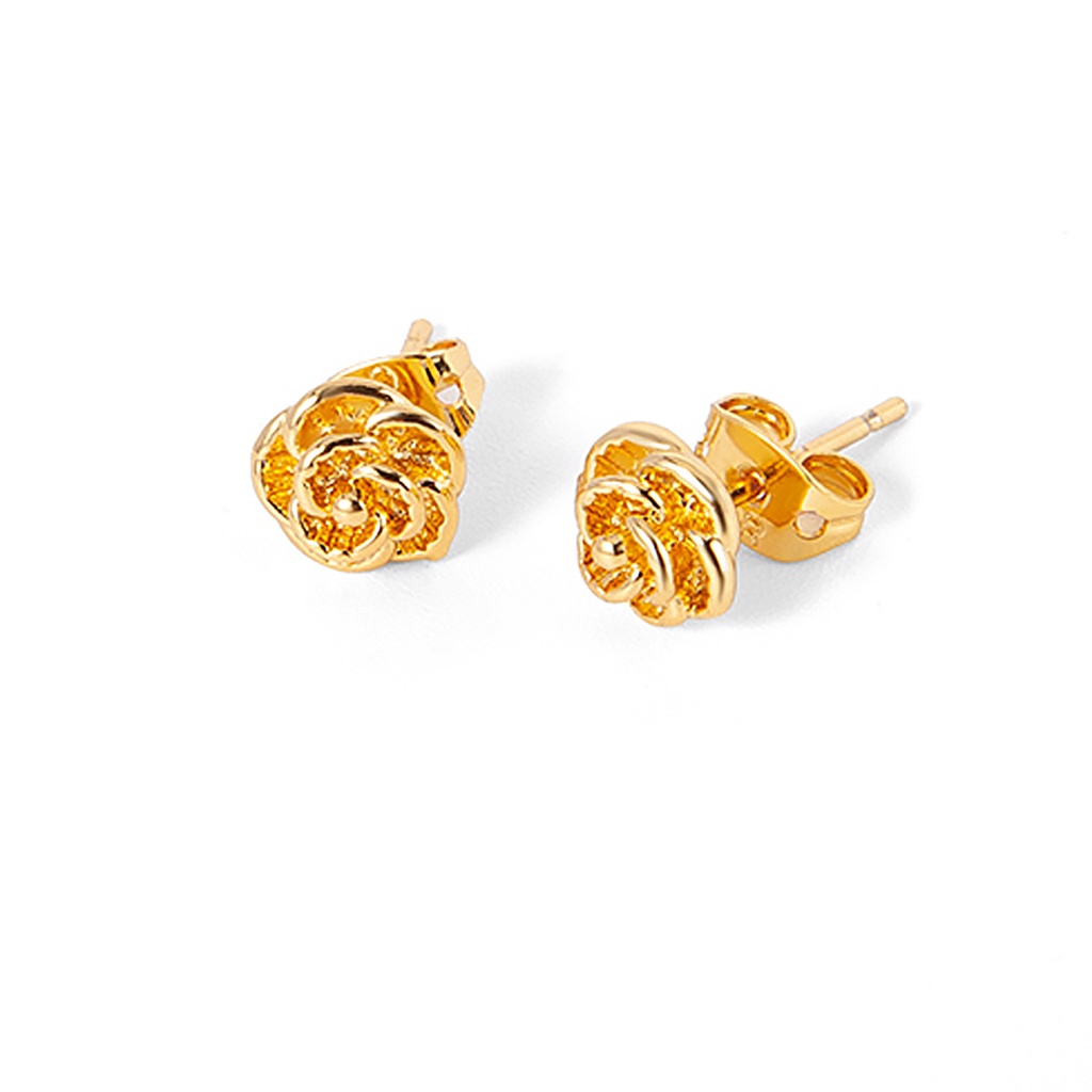 jewelry เครื่องประดับคุณภาพสูงแฟชั่นคลิปหนีบกระดาษต่างหูผู้หญิง 24K Gold ต่างหูน่ารัก