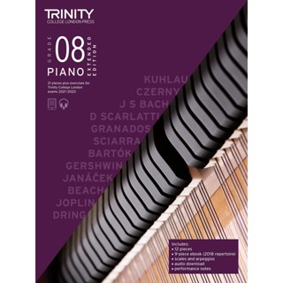 NEW! หนังสืออังกฤษ Trinity College London Piano Exam Pieces Plus Exercises from 2021: Grade 8 - Extended Edition