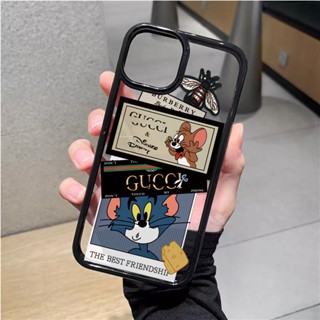 เคสโทรศัพท์มือถืออะคริลิคใส แบบแข็ง ลายผึ้ง และหนู สําหรับ iphone 14promax 11 13 12 7Plus 8 X XS Max