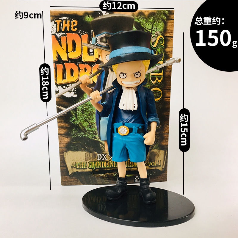 โมเดล ฟิกเกอร์ One Piece Sanji Zoro Luffy Sabo Ace แบบ PVC ขนาด 15 ซม. Childhood Child Version Figure Model