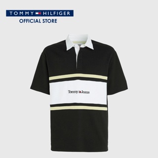 Tommy Hilfiger เสื้อโปโลผู้ชาย รุ่น DM0DM16222 BDS - สีดำ