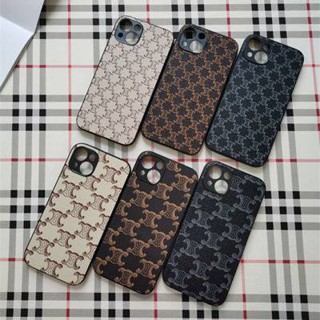 เคสไอโฟน ยุโรปและอเมริกา Celine C Home เคสโทรศัพท์สำหรับ iPhone13/14 Apple 12promax 11ลายวินเทจ XS