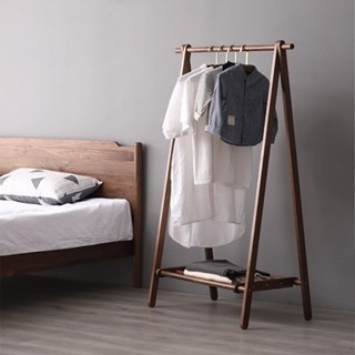 【จัดส่งภายใน 24 ชม】Beech Wood Clothes Rack 75/95/120cm ราวแขวนเสื้อผ้า