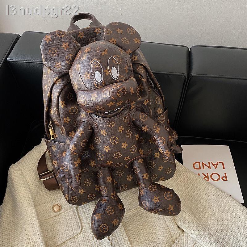♗Delivery within 24 hoursHigh Quality LOUISVUITTON Mickey Doll LV Backpack 2021 New Large Capacity Travel Backpacks Comf