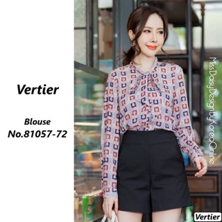 Vertier เสื้อแขนยาว No.81057 ผ้า Polyester 100% พิมพ์ลาย