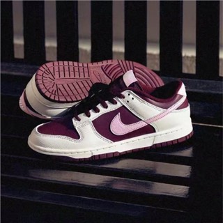 ใหม่ SB Dunk cherry รองเท้าผ้าใบแฟชั่นเกาหลีสีฮิตส้นเตี้ย