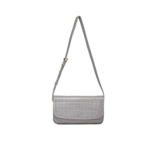 Coccinelle รุ่น Luce Croco Shiny Soft 520106 กระเป๋าสะพายผู้หญิง สี STONE ขนาด 23x13x6 cm
