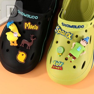 🔥จิ๊บบิทตัวติดรองเท้ามีรู รูปแบบการ์ตูน ตัวติดรองเท้า crocs DIY ตุ๊กตาติดรองเท้า  ตกแต่งสวยงาม สไตล์น่ารัก