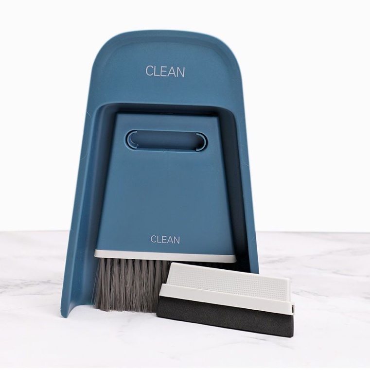 ไม้กวาดและที่ตักขยะ Banana ขนาดเล็ก แบบพกพา ตักได้ทั้งเปียกและแห้ง อุปกรณ์ทำความสะอาดร้านกาแฟ ที่ตักผงมินิ