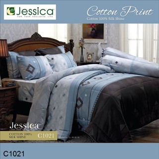 Jessica ผ้านวม 90 x 100 นิ้ว (ไม่รวมผ้าปูที่นอน) Cotton 100% พิมพ์ลาย กราฟฟิก C1021 #เจสสิกา ผ้าห่ม