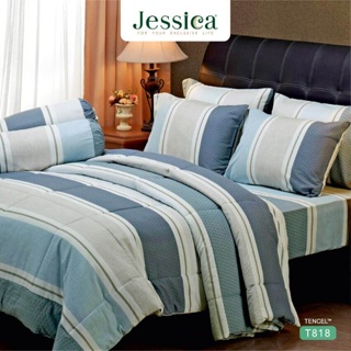 Jessica ผ้านวม 90 x 100 นิ้ว (ไม่รวมผ้าปูที่นอน) Tencel ทอ 500 เส้น พิมพ์ลาย กราฟฟิก T818 #เจสสิกา ผ้าห่ม