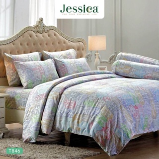 Jessica ผ้านวม 90 x 100 นิ้ว (ไม่รวมผ้าปูที่นอน) Tencel ทอ 500 เส้น พิมพ์ลาย กราฟฟิก T846 #เจสสิกา ผ้าห่ม