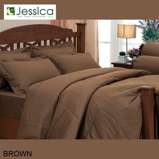 Jessica ผ้าปูที่นอน (ไม่รวมผ้านวม) 3.5ฟุต 5ฟุต 6ฟุต สีน้ำตาล BROWN #เจสสิกา เครื่องนอน ชุดผ้าปู ชุดผ้าปูเตียง