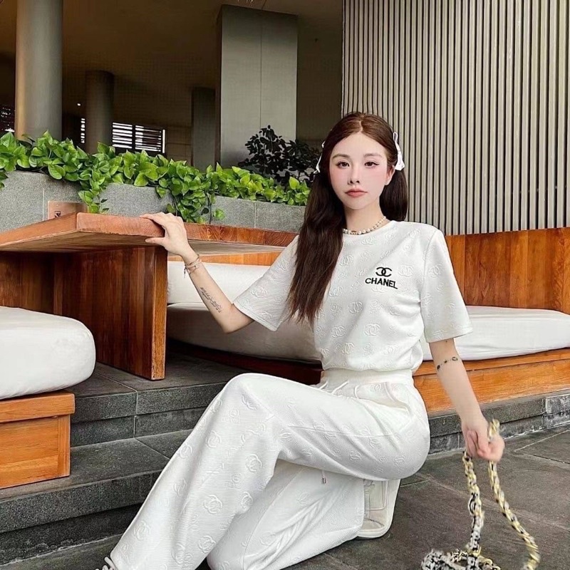 พร้อมส่ง ชุดเซท CN.ลายนูน คอลใหม่ งานแพง งานป้าย อก40ยาว25