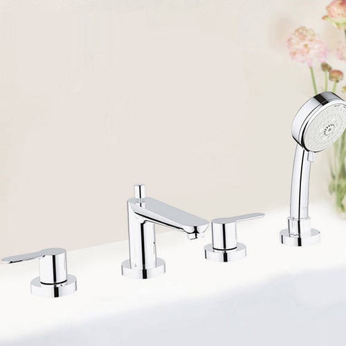 GROHE BAUEDGE 4-Hole Bath Tub Mixer 2512000A Shower Faucet Water Valve Bathroom Accessory toilet parts