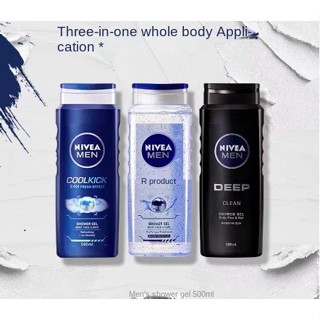 Nivea Mens Body Wash Refreshing Exfoliating Cleansing Ice Cool Wash in One Body Wash 500ml