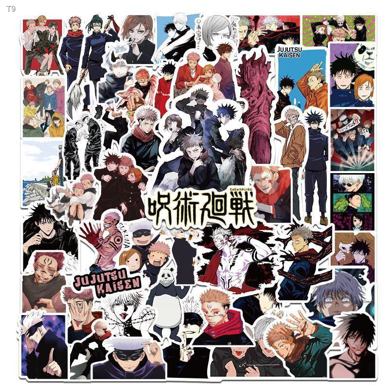 50PCS Cartoon Japanese Anime Stickers, Demon Slayer/My Hero Academy/JoJo's Bizarre Adventure/NARUTO/HUNTERxHUNTER/Haikyu