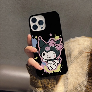 ฟิล์มแข็ง เคส iphone 14 pro Max 11 13 12 7Plus 8 X XS Max แฟชั่น น่ารัก การ์ตูนคุโรมิ เคสกันกระแทก