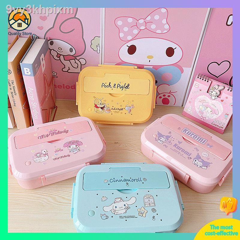 ▫◈bento box lunch box lunch box set for kids Insulation lunch box 304 stainless steel cartoon student score bento box po