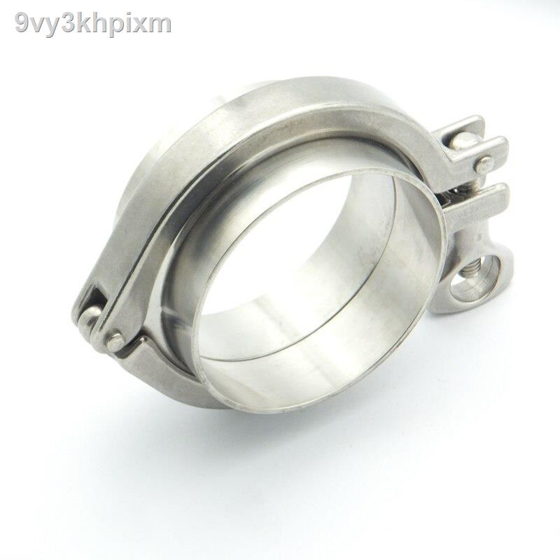 ☼▼304 Stainless Steel Sanitary Pipe Fitting Set 108mm Pipe OD Sanitary 4" Tri Clamp Weld Ferrule + Tri Clamp + Silicon G