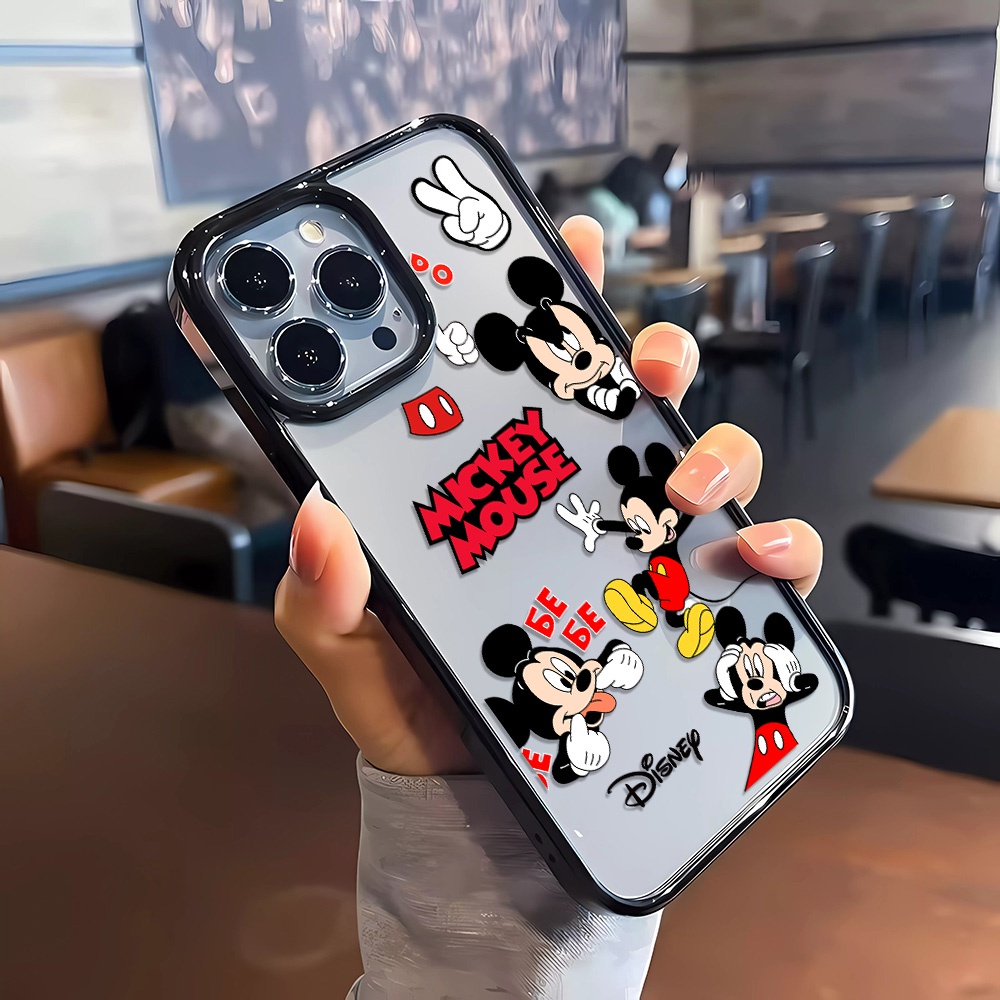 เคสอะคริลิคใส แบบแข็ง ลายการ์ตูนหนูน่ารัก กันกระแทก สําหรับ iphone 14 Pro Max 11 13 12 7 Plus 8 X XS Max