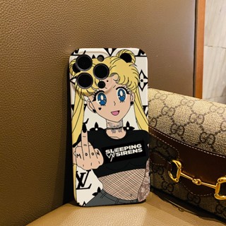 ฟิล์มแข็ง เคส iphone 14 pro Max 11 13 12 7Plus 8 X XS Max แฟชั่น เซเลอร์มูน เคสกันกระแทก