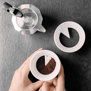 🌞ใหม่ Moka Pot Ring Dose หม้อป้อนผงมอคค่า แหวนครอบกาแฟกันหกสำหรับโมก้าพอต 3คัพ และ 6คัพ สําหรับเครื่องชงกาแฟ AG666