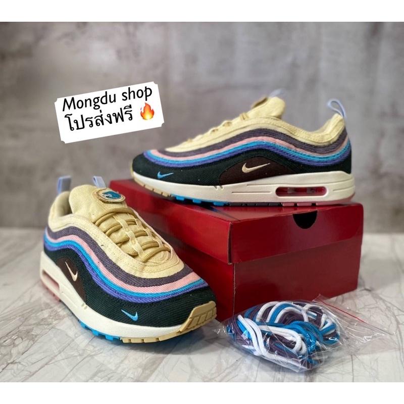 ☃∏☍ฟรีค่าจัดส่ง  Nike Air Max 1/97 Sean Wotherspoon พร้อมกล่องอุปกรณ์ครบรองเท้าผ้าใบผู้ชาย