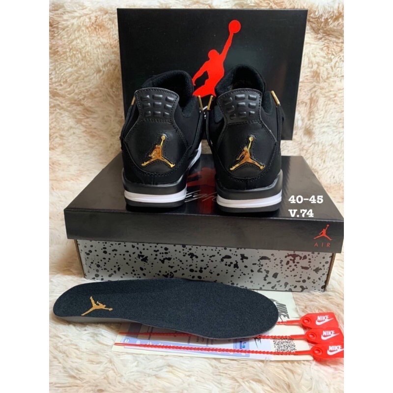 รองเท้าผ้าใบ nike┇❀☜Nike Air Jordan 4 Retro Royalty (size40-45)Black