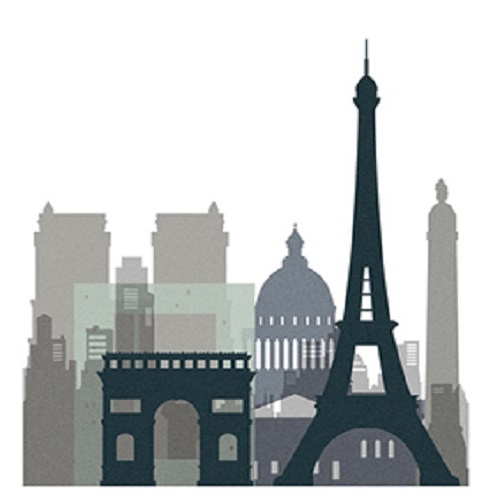 ภาพติดฝาผนัง CHIC REPUBLIC รุ่น EIFFEL II/40X50 สีดำ/หลากสี_2
