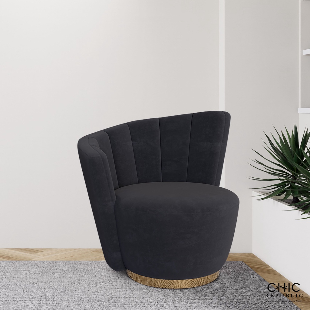 Chic Republic ANGELWING/L-1,โซฟา 1 ที่นั่งแบบหมุนได้ - สี ดำ