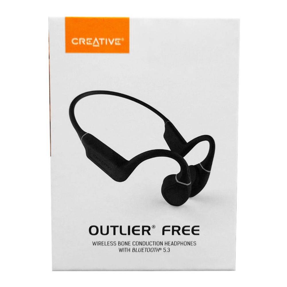 Creative Outlier Free Wireless Bone Conduction Headphones (Black) - Bluetooth 5.3