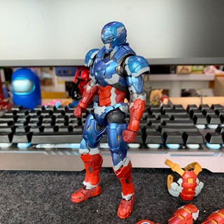 ▧♂ของแท้ Bandai SHF การ์ตูน Iron Man กัปตันอเมริกาวิญญาณเหล็ก Shimizu Eiichi โมเดลเคลื่อนย้ายได้โลหะผสมขนาด 6 นิ้วทำมือ