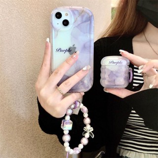 เคสหูฟัง แบบนิ่ม ป้องกันรอย สีม่วง เรียบง่าย สําหรับ Airpods 1 2 pro 2