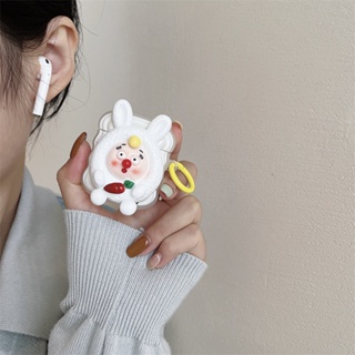 เคสป้องกันหูฟัง แบบนิ่ม ลายกระต่ายน่ารัก สําหรับ Apple Airpods 3 2