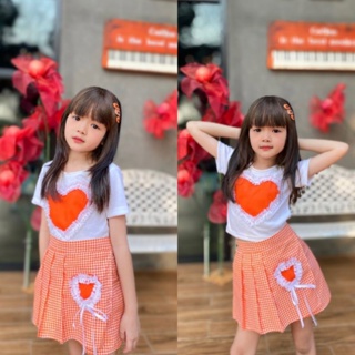 #pd หัวใจส้ม🧡🧡ครองเมือง น่ารักไม่ไหวเลยจ้าแม่ ชุดเซทสุดน่ารัก🧡🧡 #แฟชั่นเด็ก