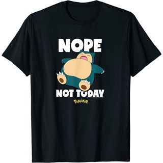 เสื้อยืด Pokemon - Nope Not Today Snorlax : เสื้อผ้า รองเท้า และเครื่องประดับ