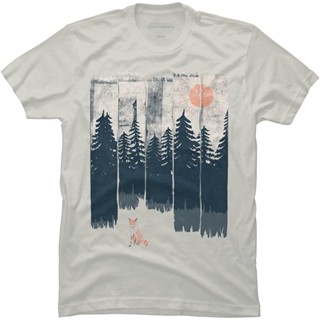 ออกแบบโดยมนุษย์ Mens A Fox In The Wildby Ndtank T-shirt - - : เสื้อผ้า รองเท้า &amp; เครื่องประดับ